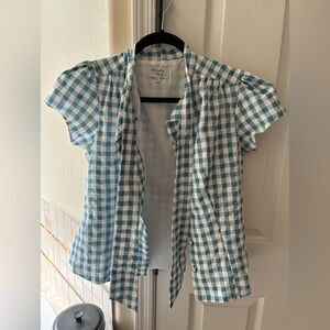 Unique vintage magnolia park large gingham top